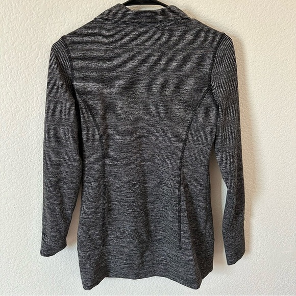 Old Navy Normcore, Active, Gym, Black and White Striped Zip Jacket - Picture 2 of 8